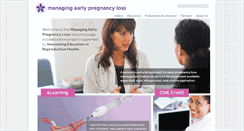 Desktop Screenshot of earlypregnancylossresources.org