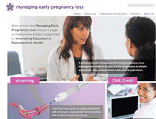 Tablet Screenshot of earlypregnancylossresources.org